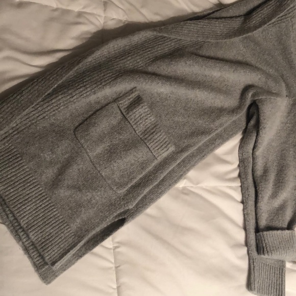 Long open front frame duster Joan Vass cardigan - Picture 4 of 5